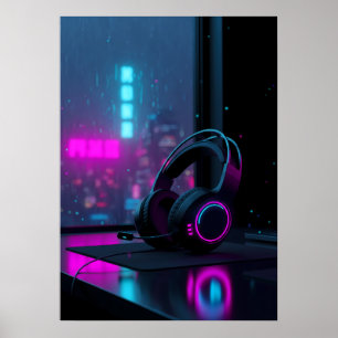 Cyberpunk-Gaming-Headset Poster