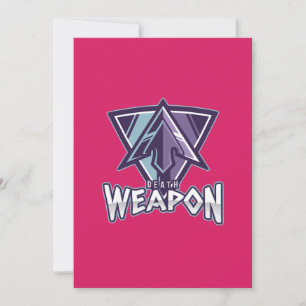 Cyberpunk-Gaming-Logo Dreiecks-Krieger-Emblem Einladung