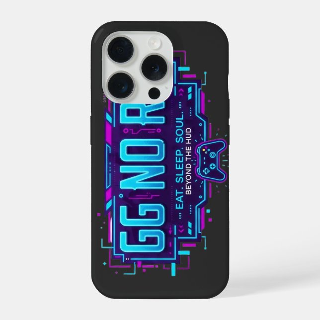 ​Cyberpunk GG NO RE Gaming Aesthetic - Neon Gamer  iPhone Hülle (Rückseite)