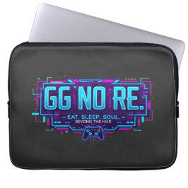 Cyberpunk GG NO RE Gaming Aesthetic - Neon Gamer Laptopschutzhülle