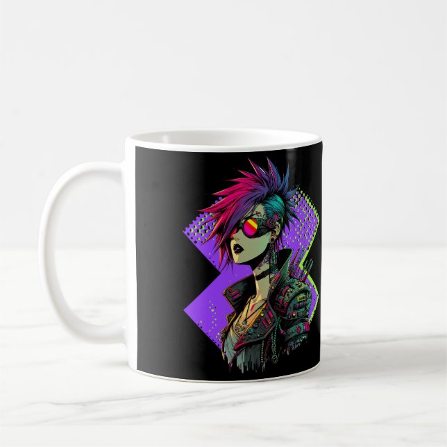 Cyberpunk Girl Kaffeetasse (Links)