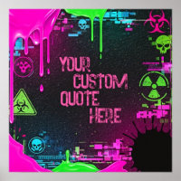 Cyberpunk Glitch Biogefährdung Personalisiertes Zi