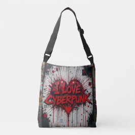 Cyberpunk Graffiti Crossbody Bag Tragetaschen Mit Langen Trägern