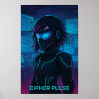 Cyberpunk Hacker Anime Girl