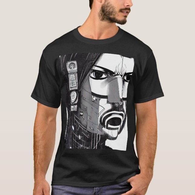 Cyberpunk Hacker Computer Geek design_13 T-Shirt (Vorderseite)