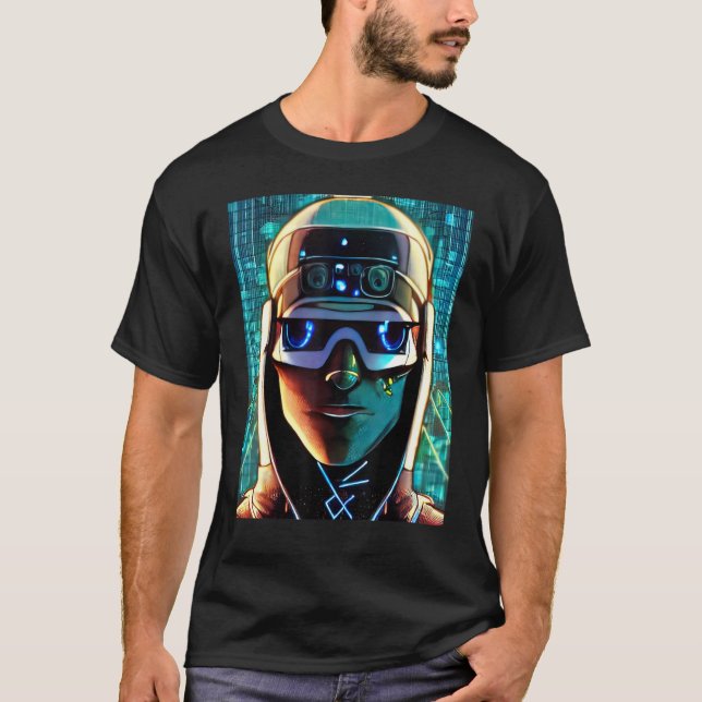Cyberpunk Hacker Computer Geek design_18 T-Shirt (Vorderseite)
