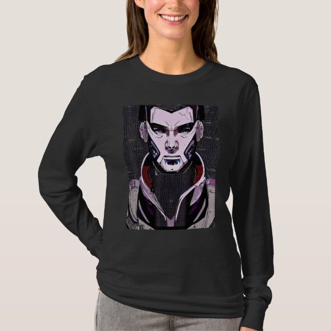 Cyberpunk-Hacker-Computer-Geek-Design_1 T-Shirt (Vorderseite)