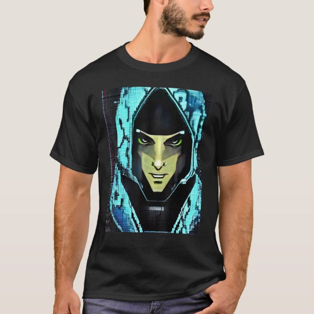 Cyberpunk Hacker Computer Geek Design_2 T-Shirt (Vorderseite)