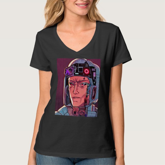 Cyberpunk Hacker Computer Geek Design Premium_27 T-Shirt (Vorderseite)