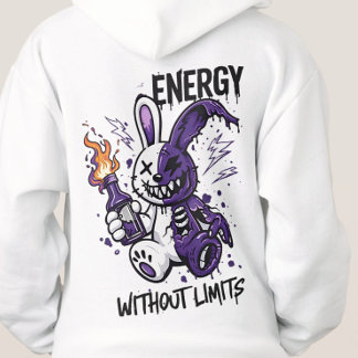Cyberpunk-Hasen-Grafik - Energie ohne Grenzen S Hoodie