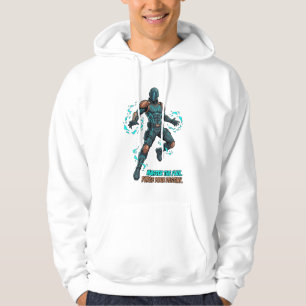 Cyberpunk-Held - Dynamische Comic-Kunst Hoodie