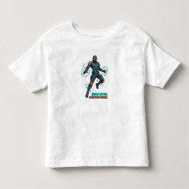 Cyberpunk-Held - Dynamische Comic-Kunst Kleinkind T-shirt