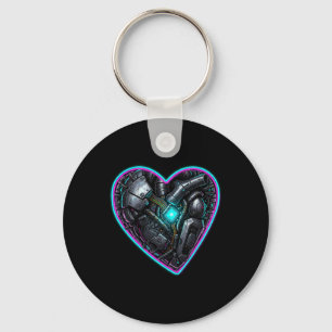 Cyberpunk Herz Valentinstag Puls Schlüsselanhänger