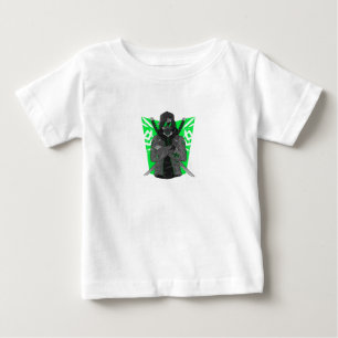 Cyberpunk Hoodie Anime Gamer Neon Grün Street Styl Baby T-shirt