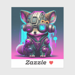 Cyberpunk Hund 1 Vinyl-Aufkleber nach Maß geschnit Aufkleber