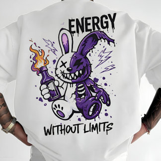 Cyberpunk Kaninchen Grafik - Energie Ohne Grenzen T-Shirt