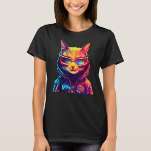 Cyberpunk-Katze 6 T-Shirt