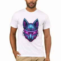 Cyberpunk Kitsune-Maske