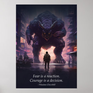 Cyberpunk - Krieger, Fitness, Workout, Erfolg Poster