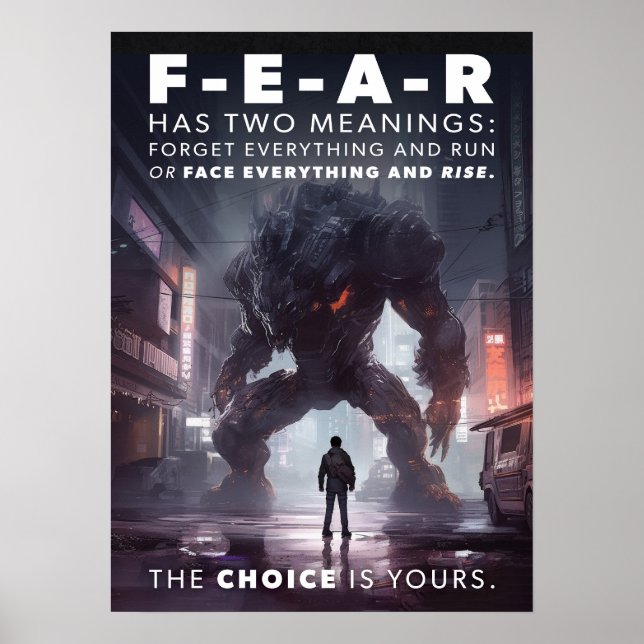 Cyberpunk - Krieger, Fitness, Workout, Erfolg Poster (Vorne)