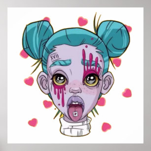 Cyberpunk-Kunst, Cyberpunk, Clubgirl, Party Poster