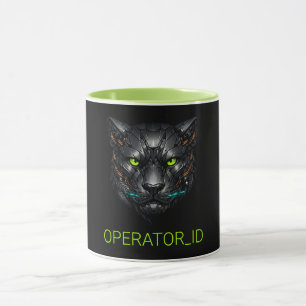Cyberpunk Kybernetischer Panther Gamer Custom Tasse