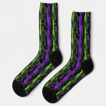 Cyberpunk-Laser-Power Stricksocken