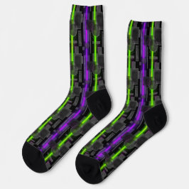 Cyberpunk-Laser-Power Stricksocken Socken