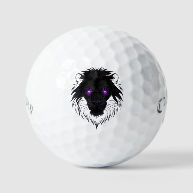 Cyberpunk Lion Golf Ball-Futuristic Bold Design ⛳ Golfball (Vorderseite)