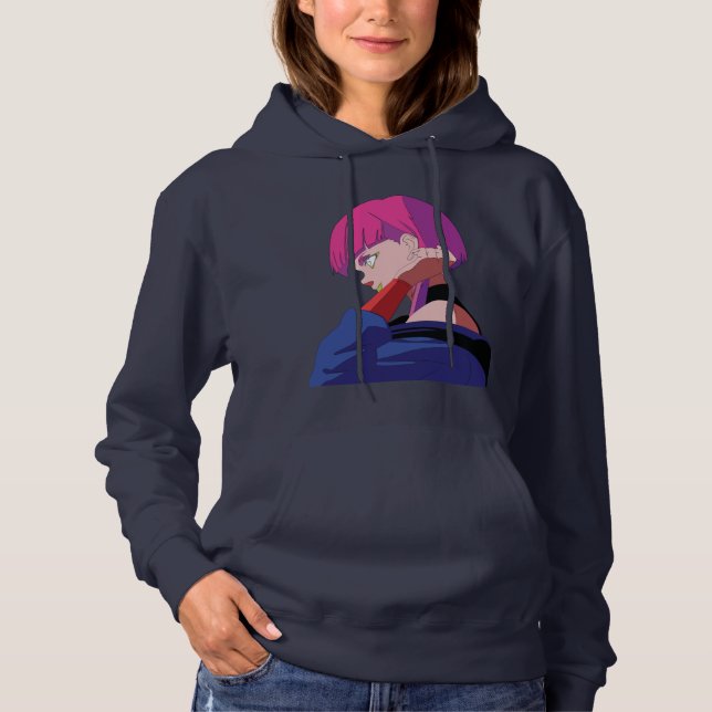 Cyberpunk-Lucy-Frauen Hoodie (Vorderseite)