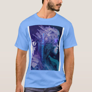 Cyberpunk-Mädchen-Krieger-Schals T-Shirt
