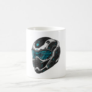 Cyberpunk-Mecha-Pilot-Sci-Fi-Gamer-Grafik-Hoodie Kaffeetasse