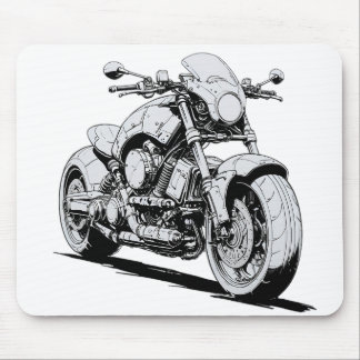 Cyberpunk-Motorradtinte Zeichnend Mousepad