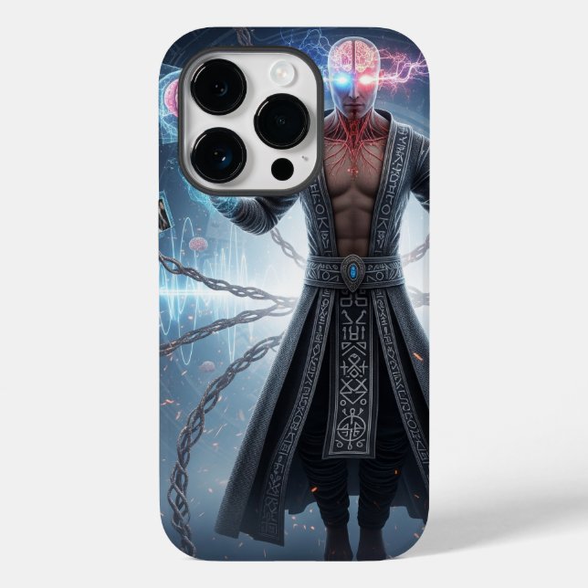 Cyberpunk Mystic | Techno Sorcerer Case-Mate iPhone Hülle (Rückseite)