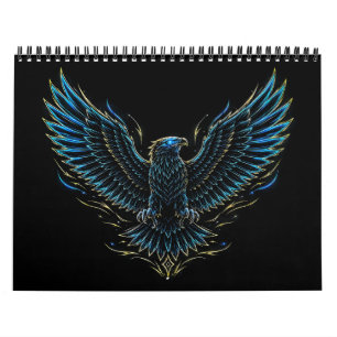 Cyberpunk-Neon-Adler-Kalender Kalender