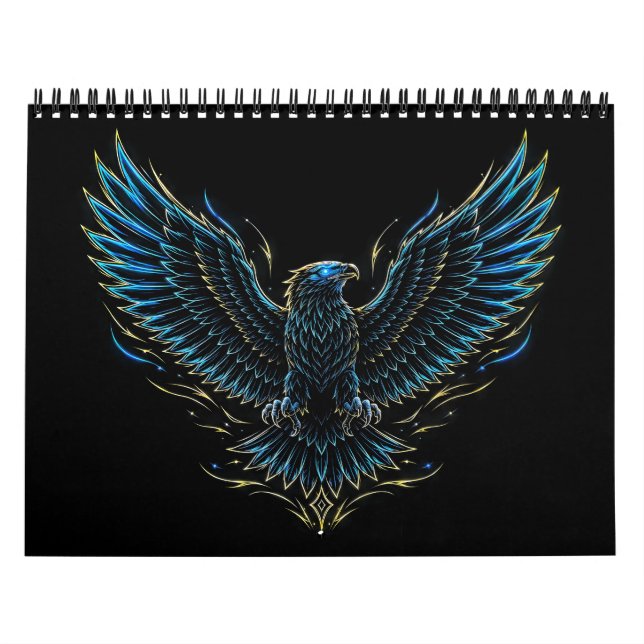 Cyberpunk-Neon-Adler-Kalender Kalender (Titelbild)