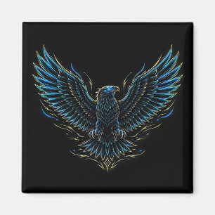 Cyberpunk-Neon-Adler-Magnet Magnet
