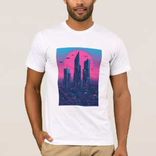 Cyberpunk Neon City Ästhetik für Sci-Fi und Tech T-Shirt