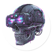 Cyberpunk-Neon-Glitch-VR-Totenkopf-Gamer-Grafik