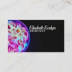 Cyberpunk-Neon-Nudelschüssel-Kunstwerk v53 Visitenkarte