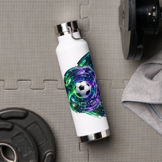 Cyberpunk-Neon-SciFi-Fußball Trinkflasche