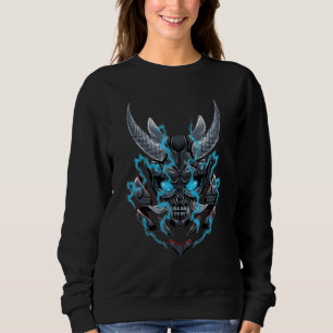 Cyberpunk Oni Demon Japanischer Teufel 2 Sweatshirt