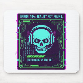 ​Cyberpunk Pixel Skull Gaming Mouse Pad - Error 40 Mousepad