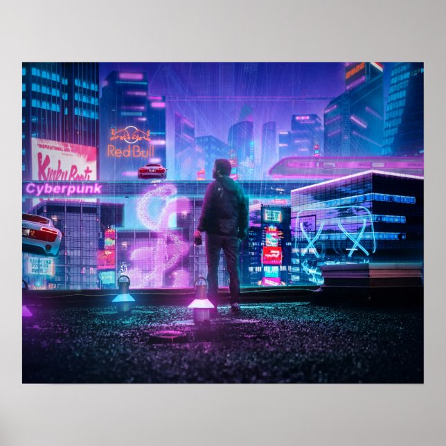 Cyberpunk-Poster Poster (Vorne)