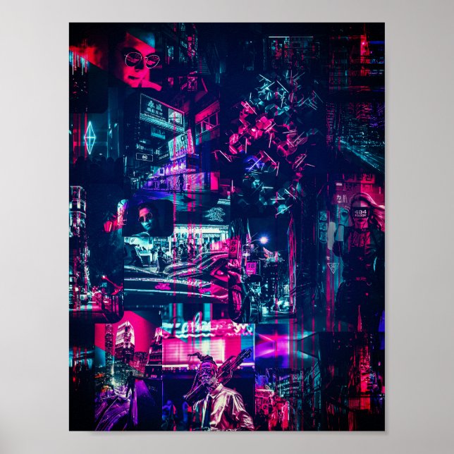 Cyberpunk-Poster Poster (Vorne)