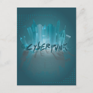 Cyberpunk Postkarte