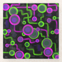 Cyberpunk Rave Circuit Board Art