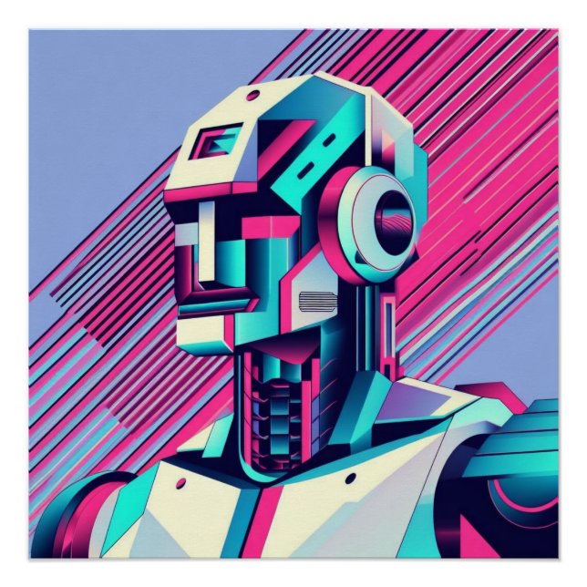 Cyberpunk-Reflektionen Poster (Vorderseite)