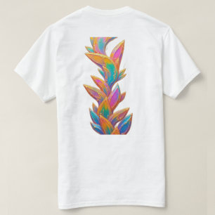 Cyberpunk Regenbogenkristall- und Neonfluid-Abstra T-Shirt