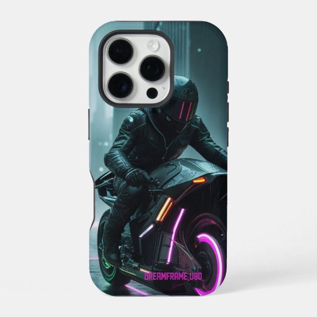 Cyberpunk / Retro-Ästhetik-Design iPhone Hülle (Rückseite)